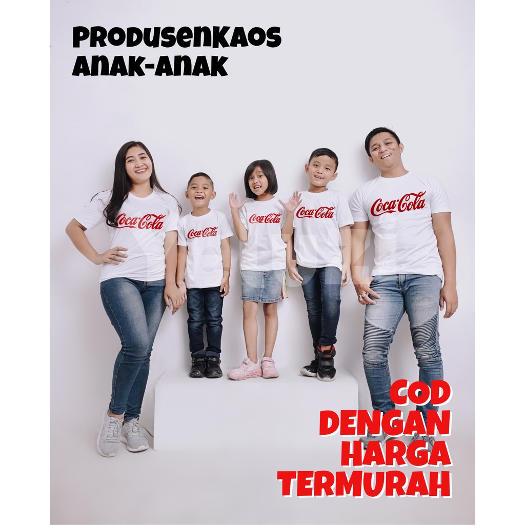 Baju Couple Keluarga Kaos Oblong COKE Sarimbit - YELUZI