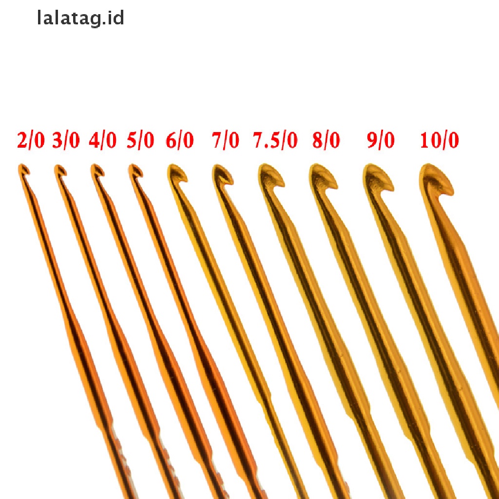 [lalatag] 10pcs Alumina Crochet Hook Set DIY Knitg s Alat Jahit Knitg Rumah [ID]