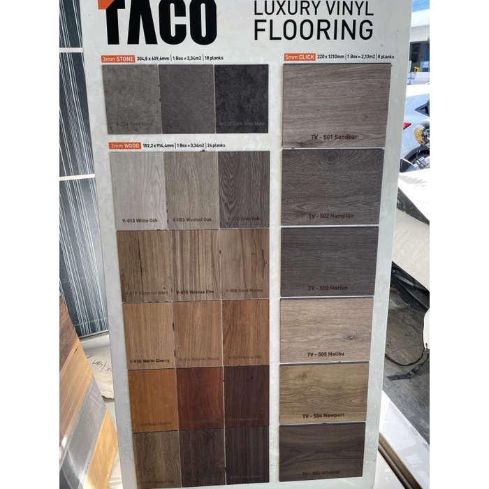 Lantai Vinyl Taco Tebal 3 Mm / Lantai Vinyl Taco 3 Mm