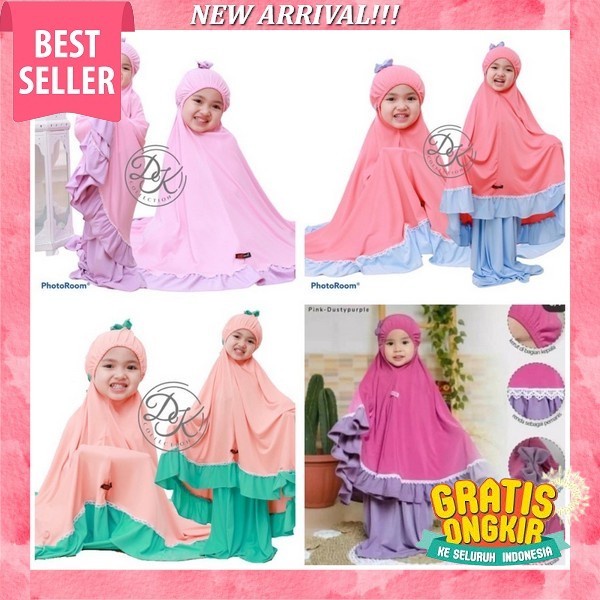 Mukena Anak Perempuan Bahan Rayon Premium Usia 12 Tahun 11 Tahun 10 Tahun 9 Tahun Mukena Anak Anak A