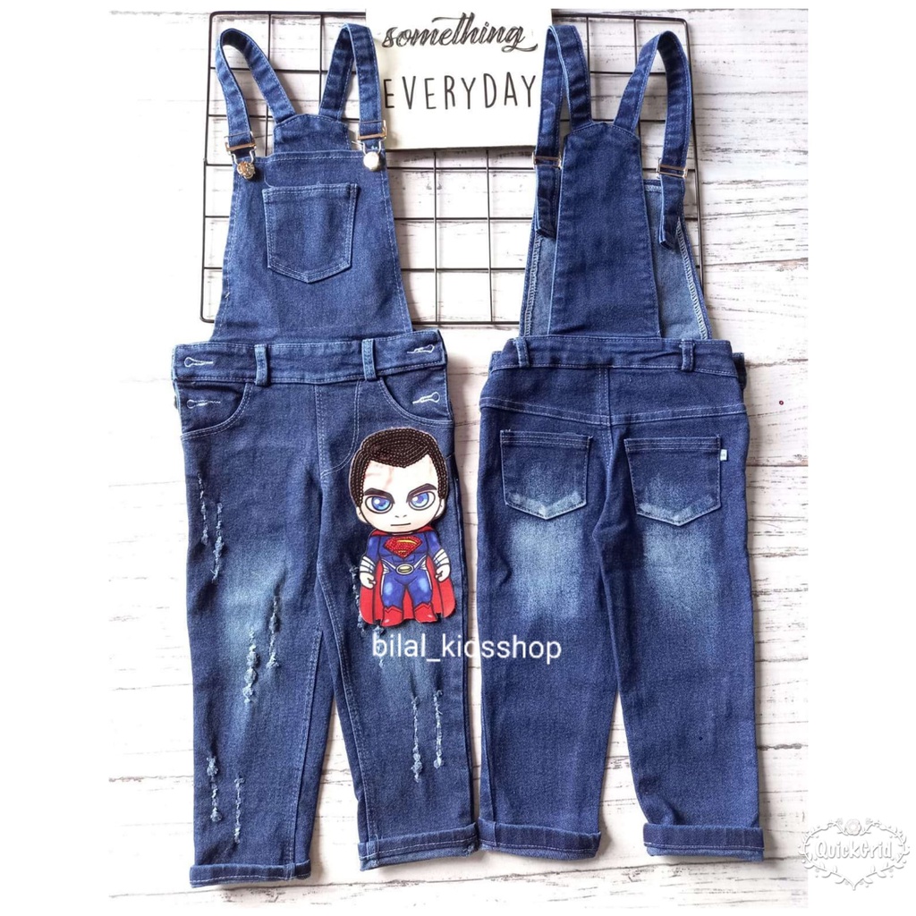 OVERALL JEANS LED ( NYALA ) ANAK 2-12TH