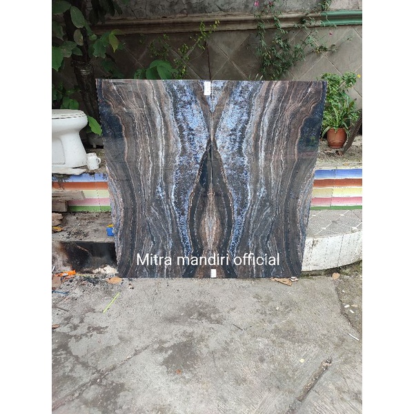 GRANITE LANTAI 60X120 WAVY BLUE / GLOSSY / GRADE AAA