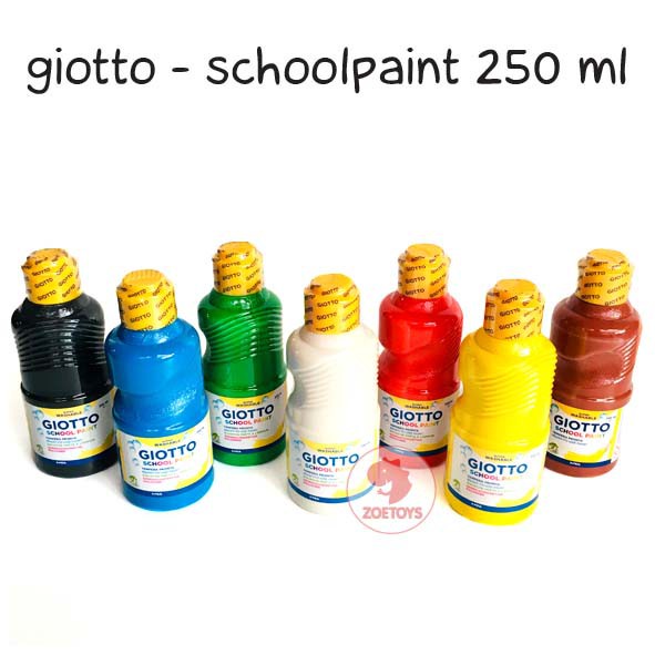 Zoetoys Giotto - Washable School Paint 250 ml | Perlengkapan Mewarnai Fingerpaint Melukis Cat Lukis Anak Finger Paint | Mainan Edukasi