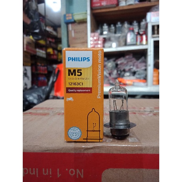 Lampu depan PHILIPS M5 standar motor untuk semua matic honda, yamaha, suzuki