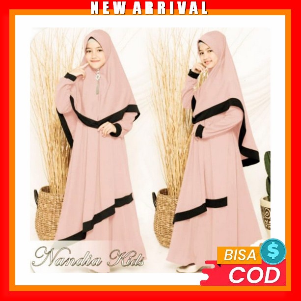 Gamis Anak Terbaru Haura Dress Gamis Anak Tanggung Dari Size 3-12 Tahun Gamis Crinkle Anak Premium M