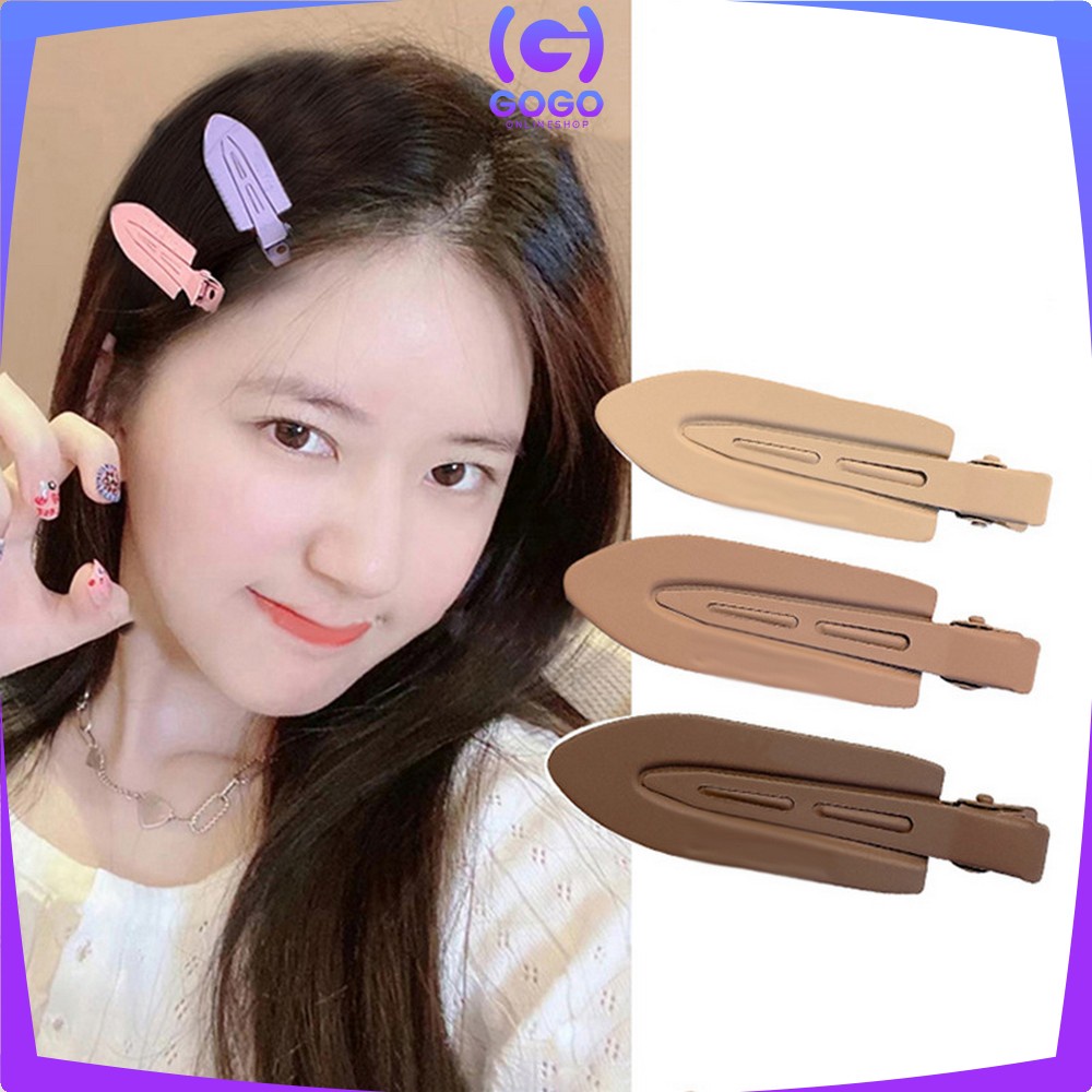 GOGO-C769 Jepit Rambut Korea Wanita 3IN1 Motif Polos Warna Warni / Set Hair Clip Jepitan Aksesoris Rambut Cewek Kekinian Import