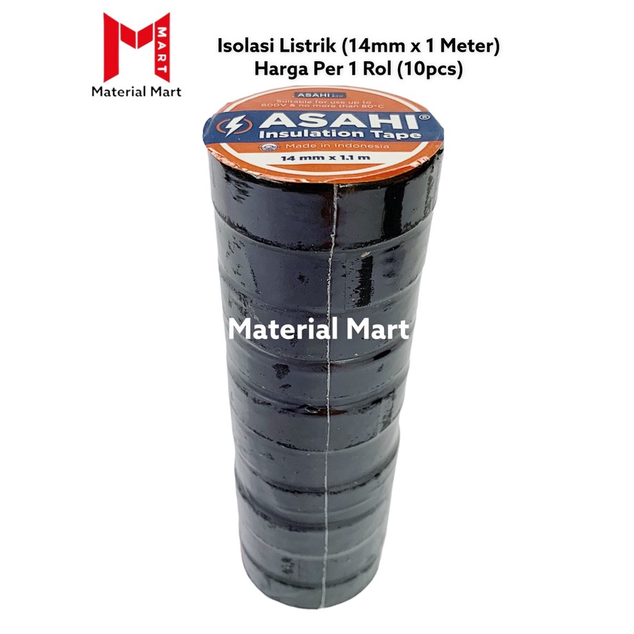 Isolasi Listrik 1,1 Meter x 14mm | Electrical Tape 1.1 M | Lakban Kabel | Material Mart