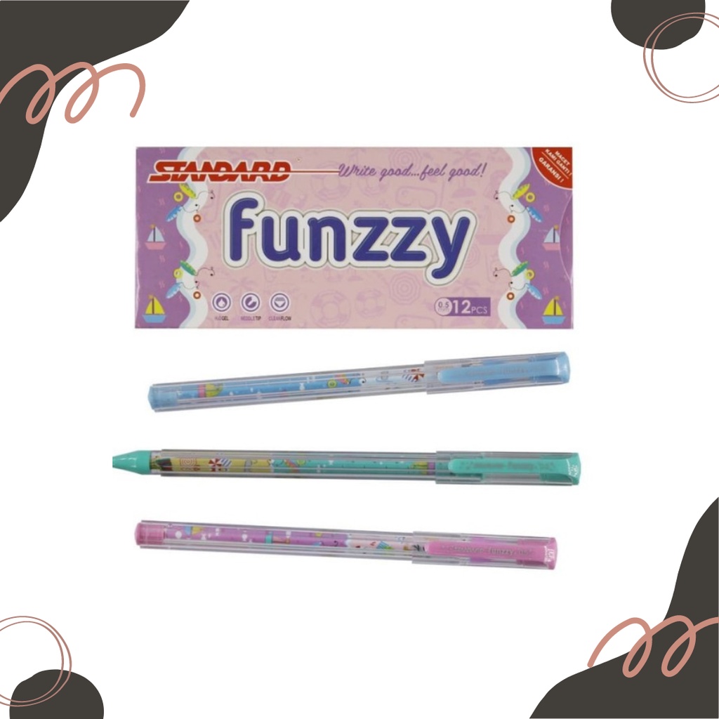 

(12 pcs) BALLPOINT / PULPEN STANDARD FUNZZY