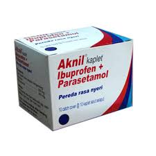 Aknil Kaplet Parasetamol Ibuprofen Pereda Nyeri dan Demam Strip ORIGINAL-BPOM