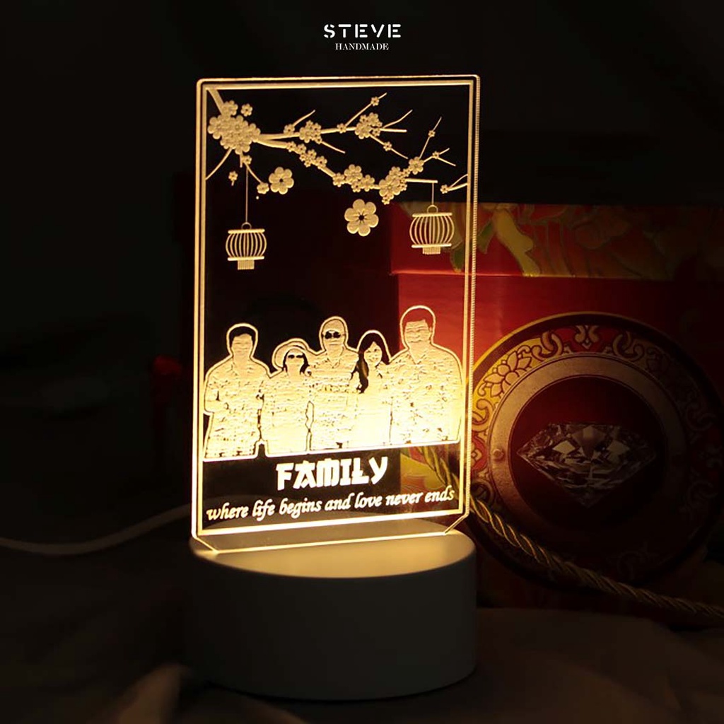 Lampu Tidur Chinese New Year Edition LED Akrilik Free Custom LT2001 Steve Handmade