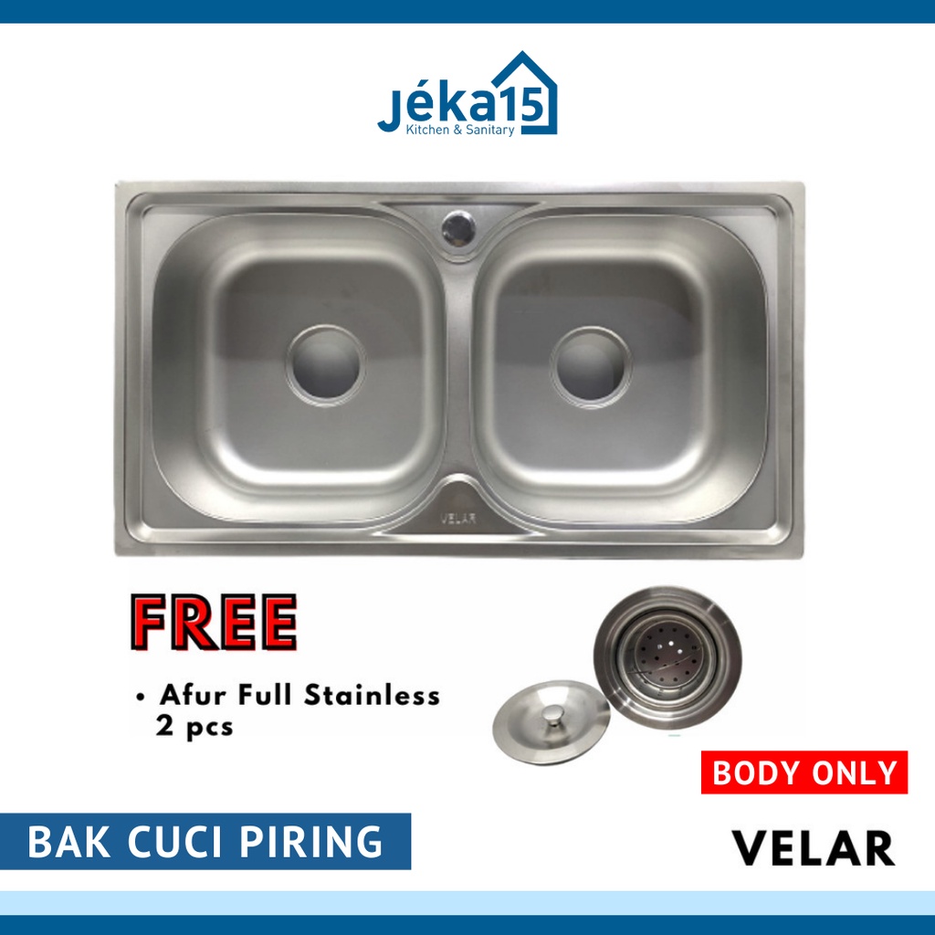 BAK CUCI PIRING/BAK SINK/2 LUBANG/VELAR 7843