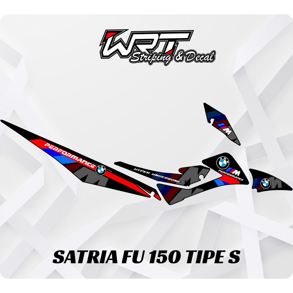 Striping Satria FU Tipe S-Stiker Decal Satria FU 150 Tipe S BMW