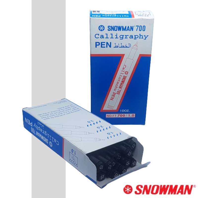 

Snowman Spidol Kaligrafi Drawing Pen 1.0 mm Calligraphy Pen FT-700 (12 PCS)