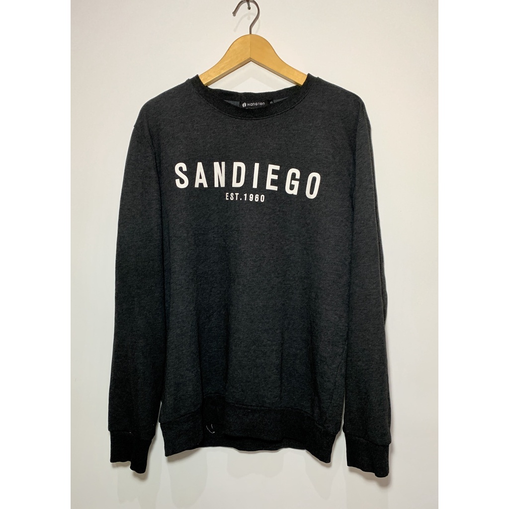 sandiego est 1960 hangten crewneck dark grey size xl - second