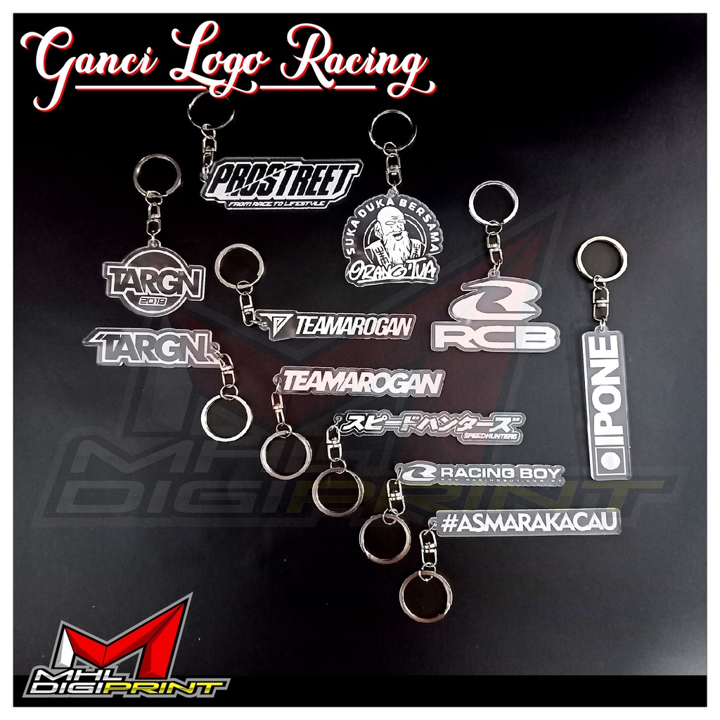 GANTUNGAN KUNCI AKRILIK LOGO RACING RCB TARGN ORANG TUA TEAMAROGAN SPEEDHUNTERS - GANTUNGAN KUNCI LOGO RACING - SEHARI JADI TANPA MINIMAL ORDER