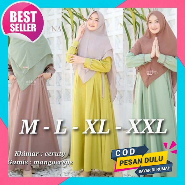 Gamis Yumna Crinkle Airflow Gamis Wanita Terbaru 2023 Kekinian Original Mewah Dewasa Remaja Gamis Sy