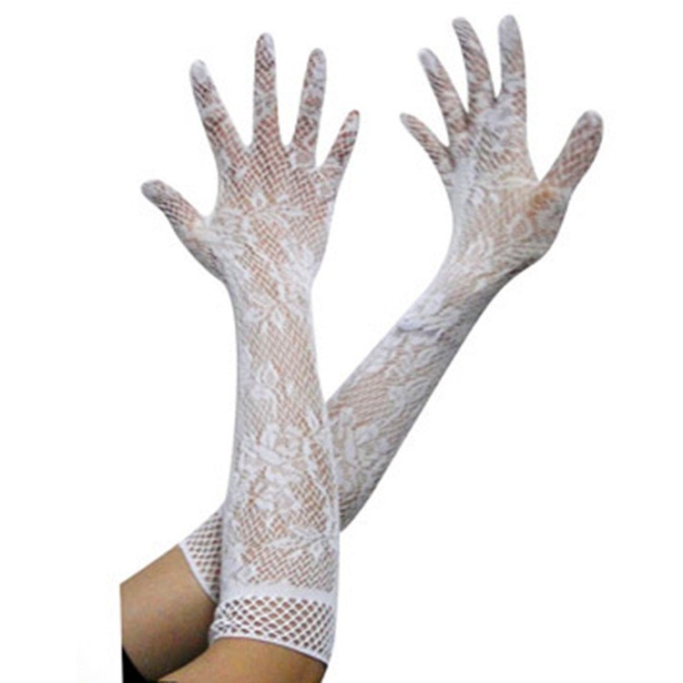 LTX-17 sarung tangan fishnet net jaring panjang wedding glove