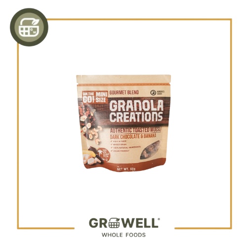 

GRANOLA CREATIONS DARK CHOCOLATE & BANANA 60GR