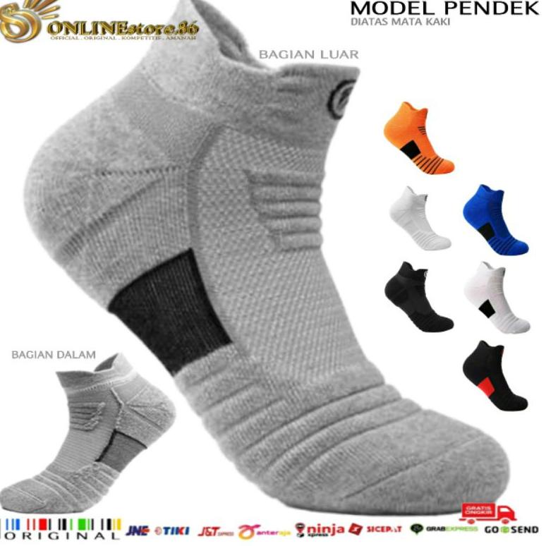 KLB.22Ja23l ◦ Kaos Kaki Olahraga Tebal Kaus Kaki Pria Sports Bola Basket Gym Running Panjang Pendek 