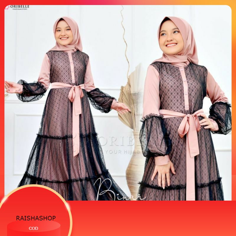 BINAR SYARI KIDS SET KHIMAR GAMIS ANAK USIA 8-10 TAHUN  (L) 11-14 TAHUN (XL)TERBARU