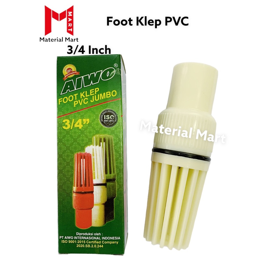 Foot Klep 3/4 Inch PVC Jumbo | Foot Valve 1/2&quot; Plastik | 3/4&quot; | 1/2 Inch | Material Mart