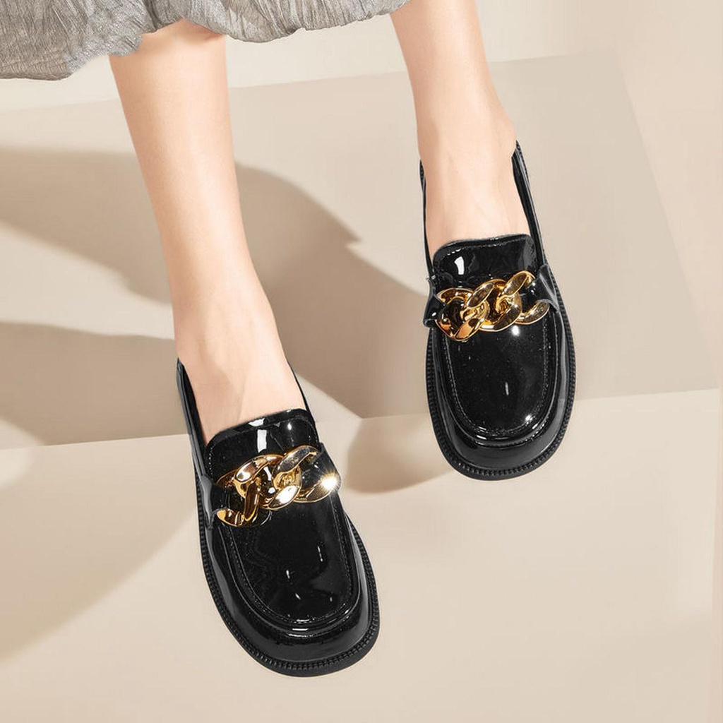 Flat Shoes Cewek Polos Mewah Trendy Sepatu Slip On Wanita Elegant Simple Anti Slip Sepatu Kerja Wanita Kantor