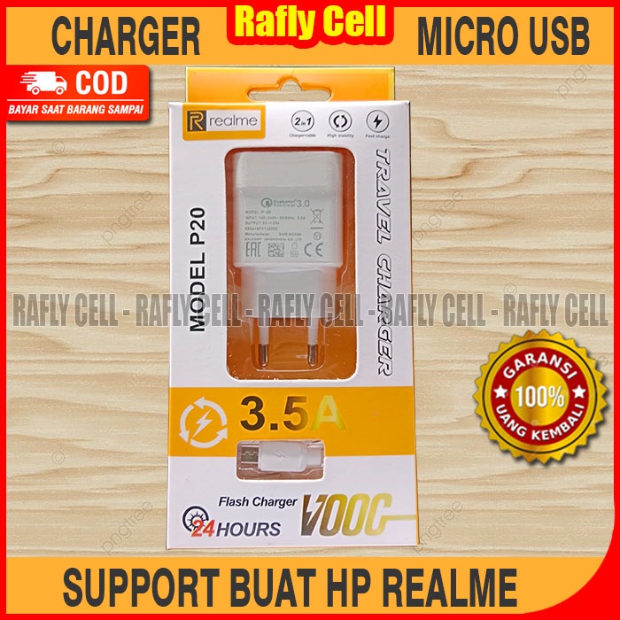 Fast Charger Realme P20 Untuk HP REALME C33 C31 C30 C25Y C20A C11 C12 C15 C17 C20 C21 C22 C21Y C1 C2
