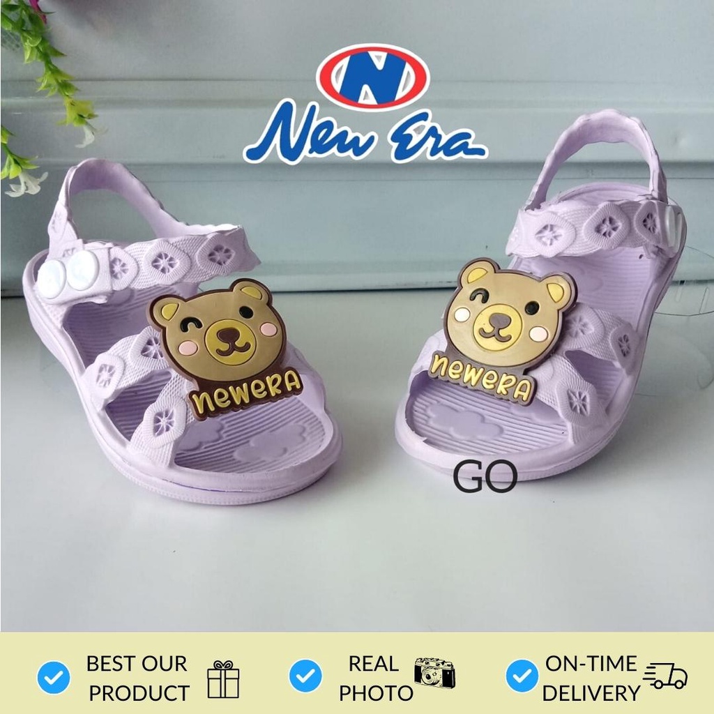 gof NEW ERA BEAR BB E 15251 sandal anak murah keren kekinian | sandal pesta anak | sandal liburan anak laki perempuan