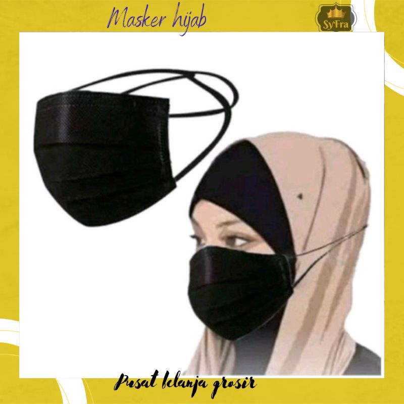 MASKER HIJAB 3 PLY MASKER EARLOOP 50PCS