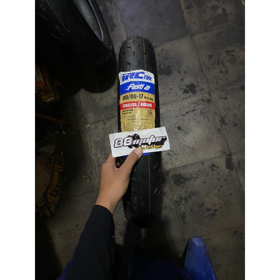Ban IRC Fasti 2 ukuran 90 80 ring 17 softcompond ban IRC Fasti2 tubeless 90/80 17, OFFLINE LEBIH MUR