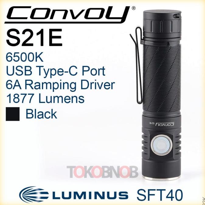 Convoy S21E Luminus SFT40 Ramping Driver Flashlight - Senter LED