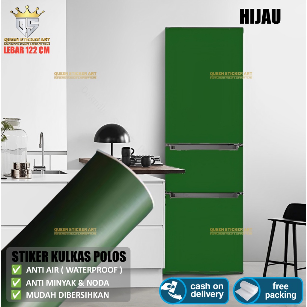 RB Sticker Lemari Es Stiker Kulkas Warna Polos