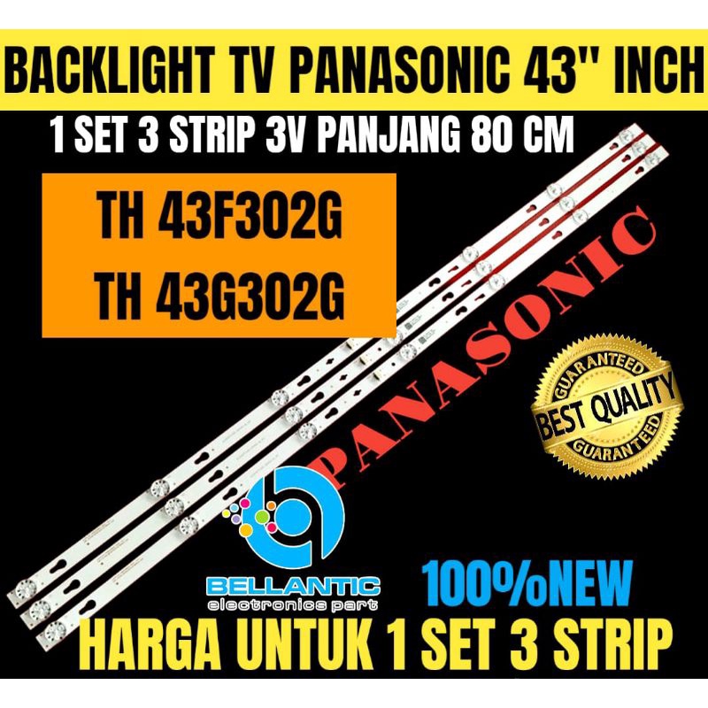 BACKLIGHT TV LED PANASONIC 43 INCH TH 43F302G TH43G302G BACKLIGHT TV 43"INCH