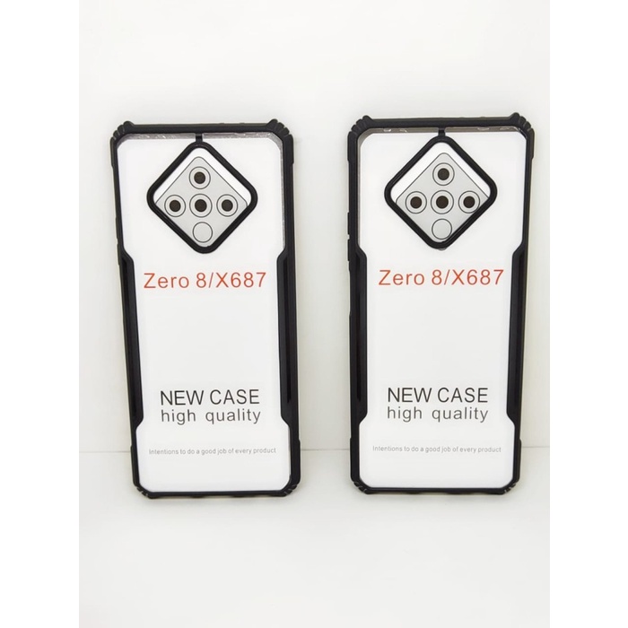 Case HP Infinix Zero 8 X687 6.85" Hard Fusion List Hitam CasinG AGH