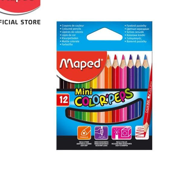 

ス Maped Pensil Warna Color'Peps Mini 12' - Cardboard Trend