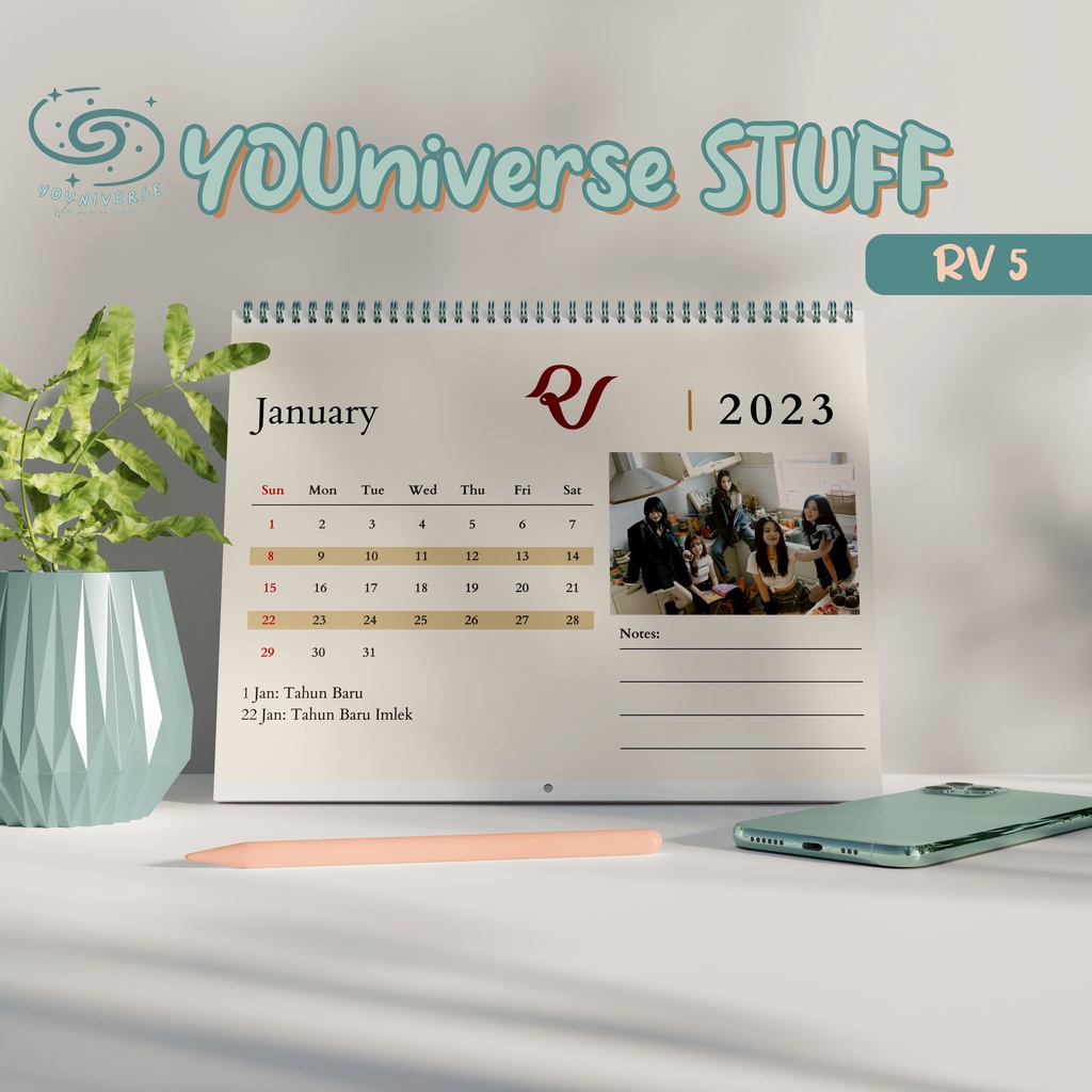 

Kalender Meja 2024/2025 Red Velvet 'The ReVe Festival: Birthday' / Desk Calendar 2023 A5 KPOP ver. murah