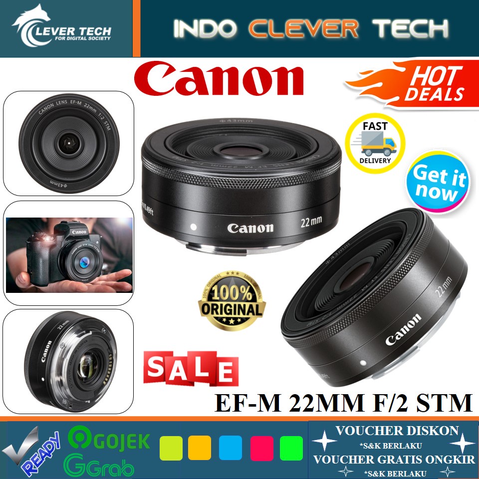 Canon EF-M 22mm F2.0 STM - GARANSI RESMI