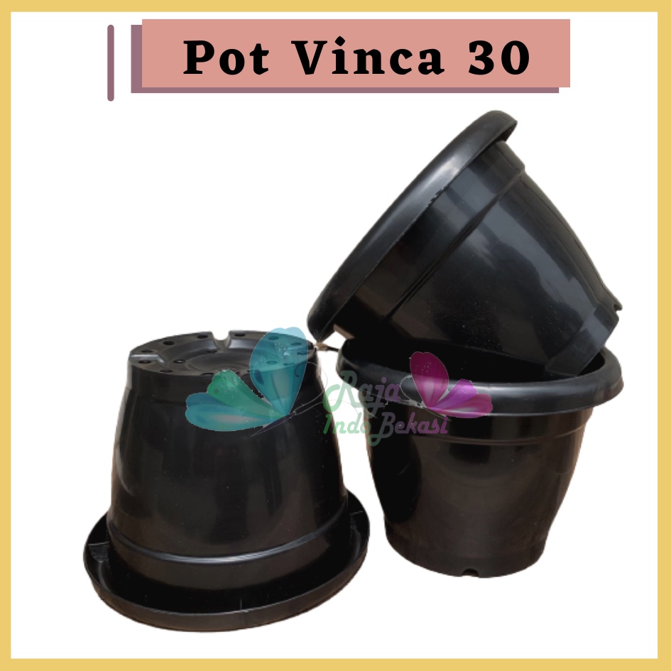 Rajaindobekasi Pot Gentong VINCA 30 Hitam Pot Plastik Bunga Jumbo Besar Tebal Murah Tanaman Bkn Pot Tawon 30 Pot Tulip 45 20 30 Galaxy 25 40-Pot Bunga Putih 30 Strawberry | Pot Tanaman Plastik Besar