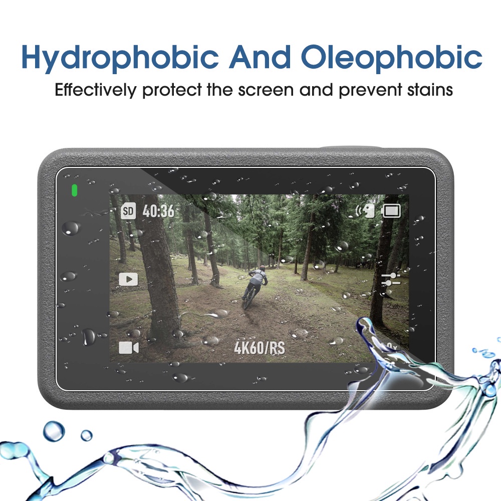 [Harga Grosir]Tempered Glass Pelindung Layar Kamera Depan / Belakang Anti Gores / Ledakan Untuk DJI Action 3