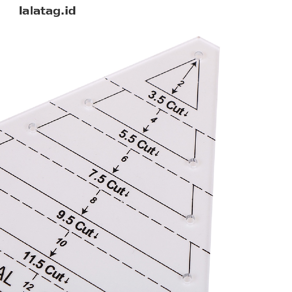 [lalatag] Quilg Patchwork Ruler Segitiga Belah Ketupat Hexagon Acrylic Template Alat Jahit [ID]