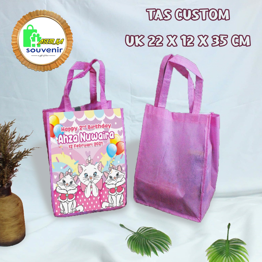 

TAS ULTAH ANAK CUSTOM MURAH UK 22 X 12 X 35 (PxLxT) 2 HARI JADI