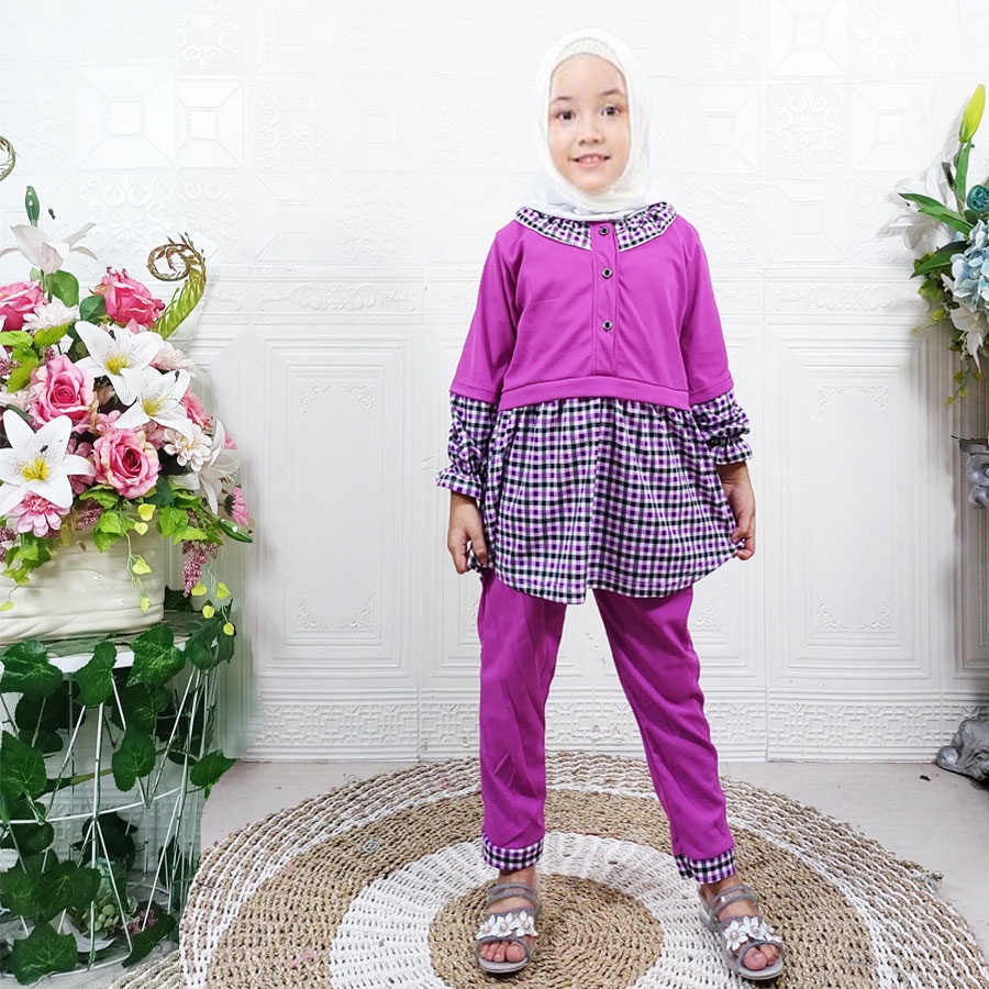 CARLINA CINTARY RAMADHAN ANAK PEREMPUAN TUNIK DAN CELANA PANJANG 2-13 tahun ONE SET