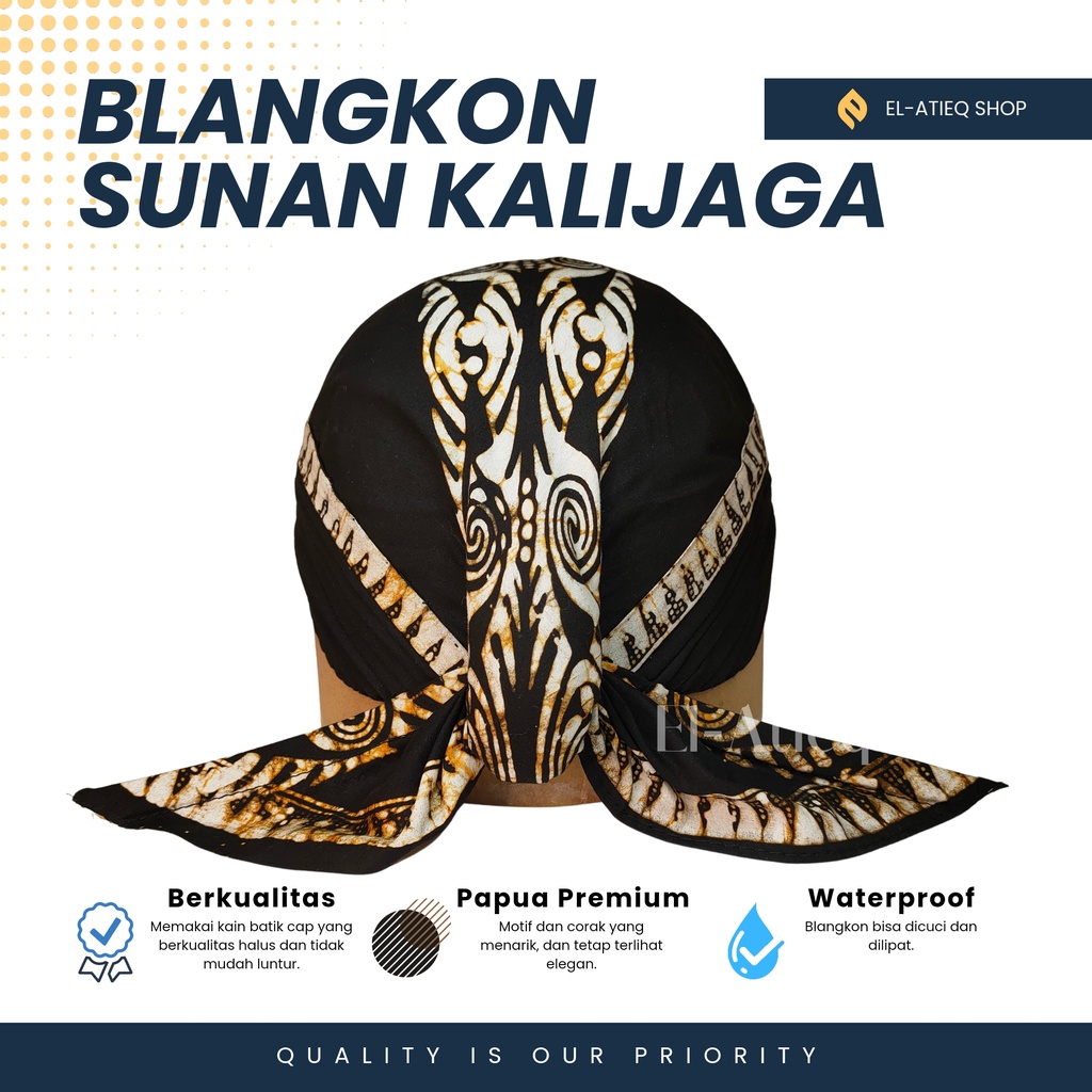 Blangkon Sunan Kalijaga Halus Papua Premium Belangkon Alusan Sunan Kalijaga Motif Papua Premium Cuci