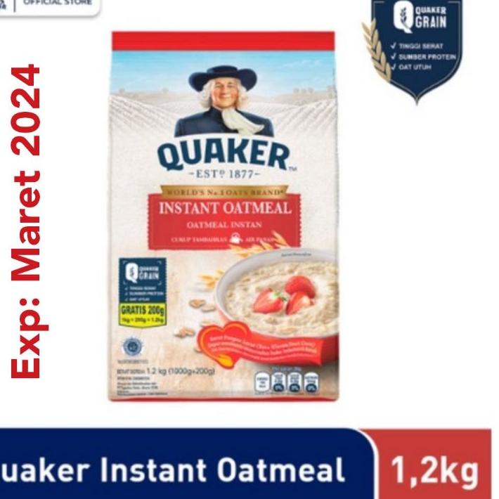 

RVN209 Quaker Instant Oatmeal 1200gram EXP MARET 2024 ###