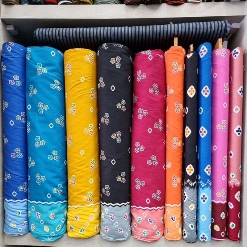 Batik katun jumputan harga per 0.5m