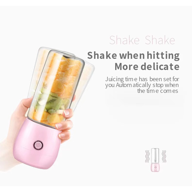 BISA BAYAR DITEMPAT Blender Portable 450Ml Usb Juicer Mini Multifungsi 6 Mata Pisau Kaca Tebal Cangkir Ada Tutup Juice