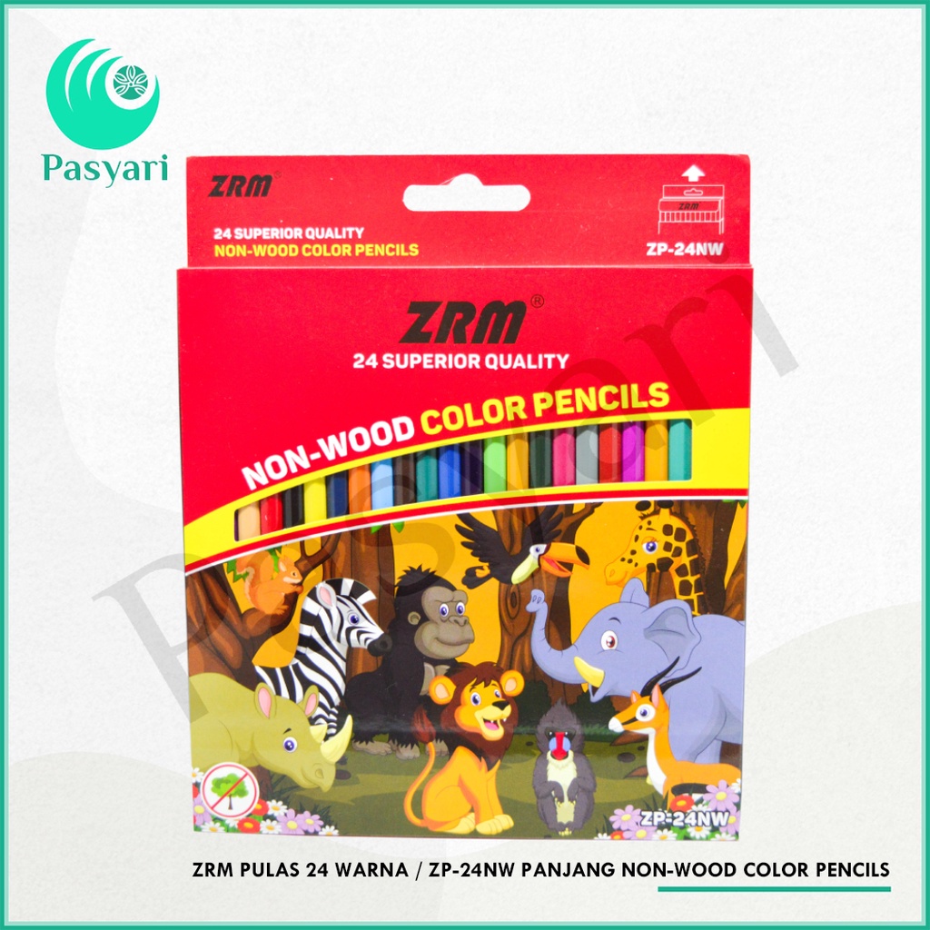 

ZRM Pulas 24 Warna / ZP-24NW Panjang Non-Wood Color Pencils