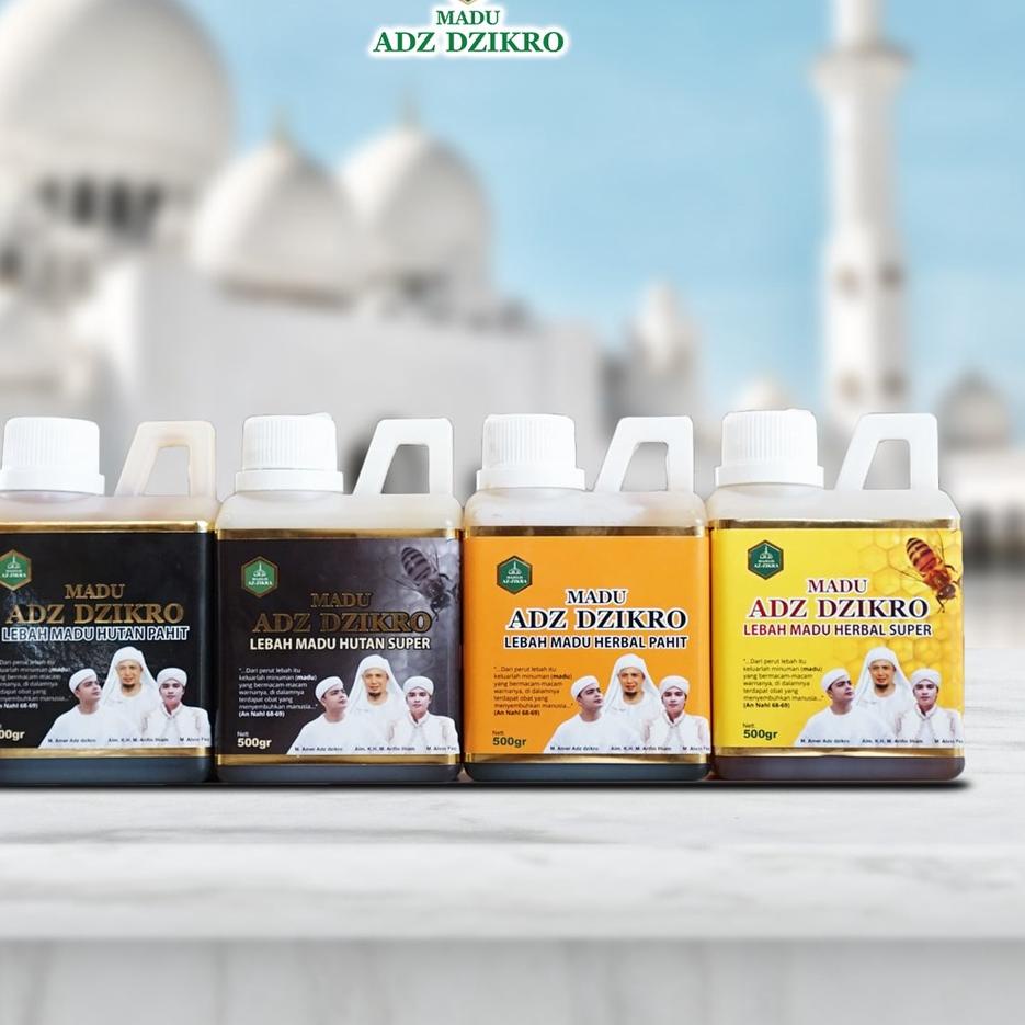 

COD | KBM|KEMASAN BARU Asli 100% Madu Adz DzIkro Hitam Pahit + Brosur Madu Adz Dzikro Majelis Az Zikra