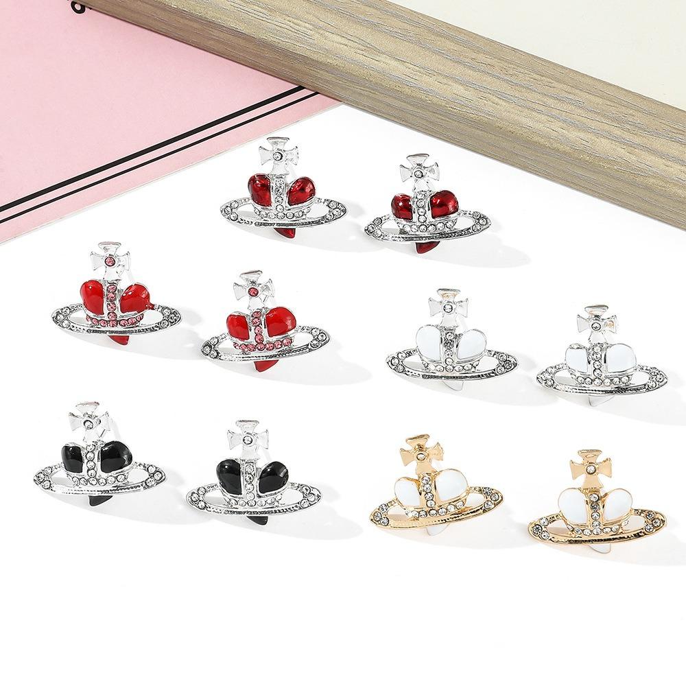 Mxbeauty Anting Wanita Trendi Pesta Perhiasan Mewah Ceative Planet Earrings Vintage Zirkon Telinga Stud