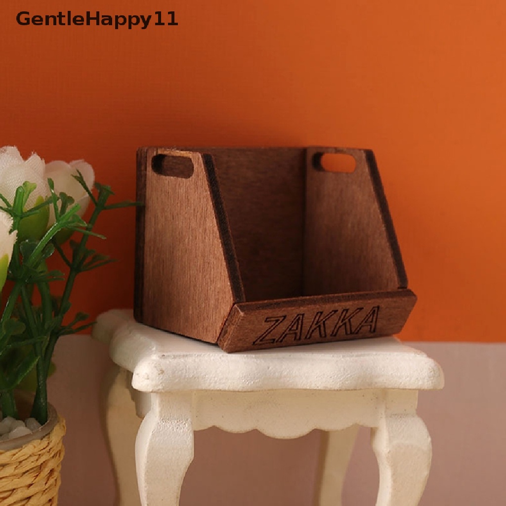 Gentlehappy 1Pc 1: 12rumah Boneka Miniatur Keranjang Penyimpanan Buku Makanan Buah Model Penyimpanan Dekorasi Dapur Rumah Mainan id
